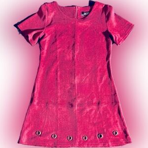 WFFS Red Suede Shirt Dress